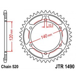 ZEBATKA NAPĘDZANA JT JTR1490.