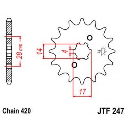 ZEBATKA NAPĘDOWA JT JTF247.