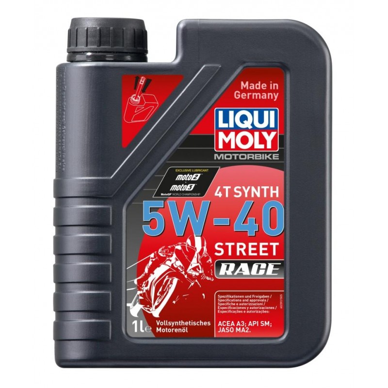 LIQUI MOLY Olej silnikowy syntetyczny do motocykli 5W40 Race 4T 1 litr LIQUI MOLY Olej silnikowy syntetyczny do motocykli 5W40 Race 4T 1 litr
