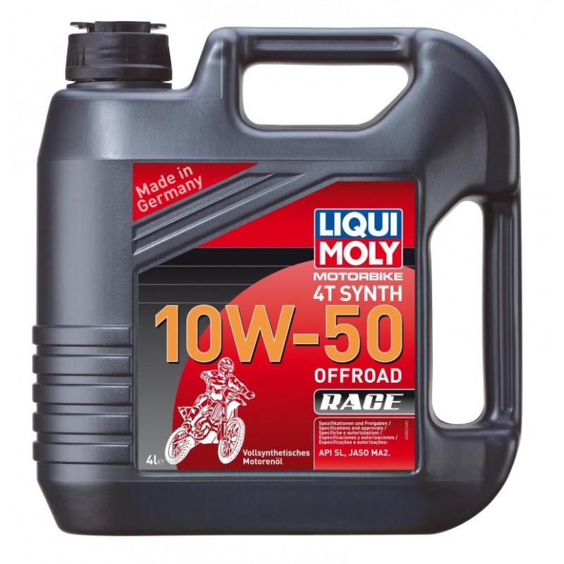 LIQUI MOLY Olej silnikowy syntetyczny do motocykli 10W50 Offroad Race 4T 4 litry LIQUI MOLY Olej silnikowy syntetyczny do motocykli 10W50 Offroad Race 4T 4 litry
