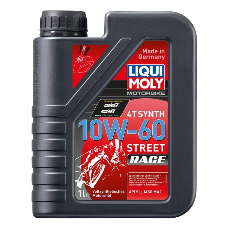 LIQUI MOLY Olej silnikowy syntetyczny do motocykli 10W60 Race 4T 1 litr LIQUI MOLY Olej silnikowy syntetyczny do motocykli 10W60 Race 4T 1 litr