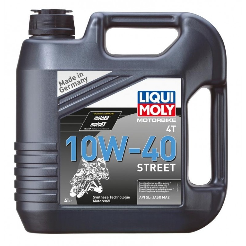 LIQUI MOLY Olej silnikowy półsyntetyczny do motocykli 10W40 Street 4T 4 litry