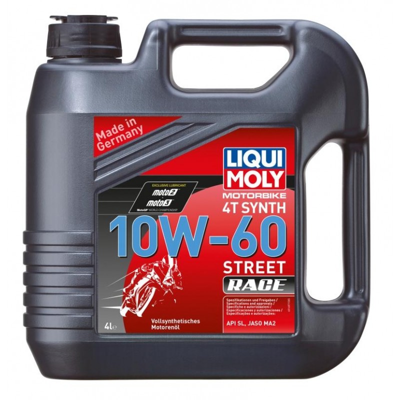 LIQUI MOLY Olej silnikowy syntetyczny do motocykli 10W60 Race 4T 4 litry