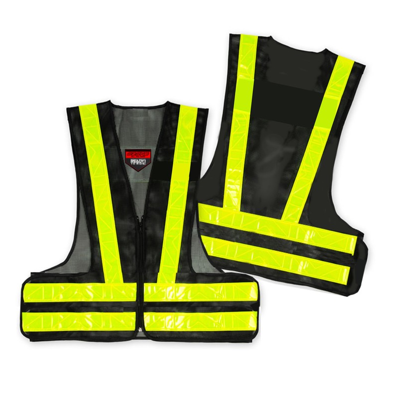 KAMIZELKA ODBLASKOWA OZONE VEST BLACK/FLUO YELLOW 