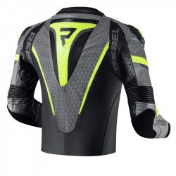 KURTKA SKÓRZANA REBELHORN REBEL STAY CREATIVE BLACK/GREY/FLO YELLOW 