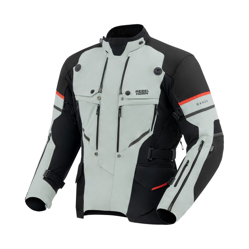 KURTKA TEKSTYLNA REBELHORN RANGE GREY/BLACK/RED 