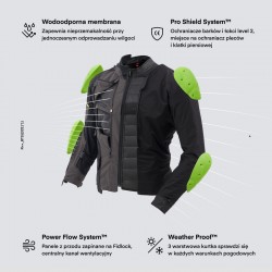 KURTKA TEKSTYLNA REBELHORN RANGE ANTHRACITE/BLACK/FLUO YELLOW 