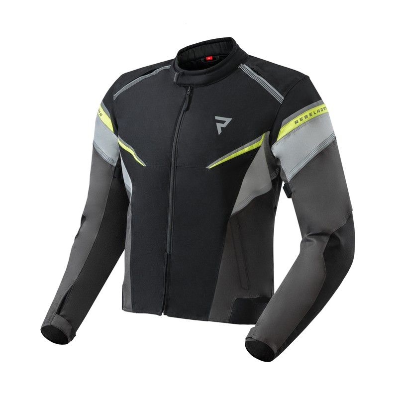 KURTKA TEKSTYLNA REBELHORN SPARK BLACK/GREY/FLUO YELLOW 