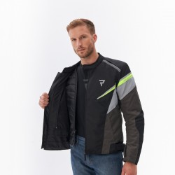 KURTKA TEKSTYLNA REBELHORN SPARK BLACK/GREY/FLUO YELLOW 