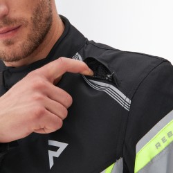 KURTKA TEKSTYLNA REBELHORN SPARK BLACK/GREY/FLUO YELLOW 