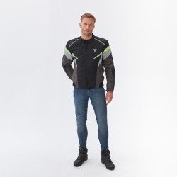 KURTKA TEKSTYLNA REBELHORN SPARK BLACK/GREY/FLUO YELLOW 