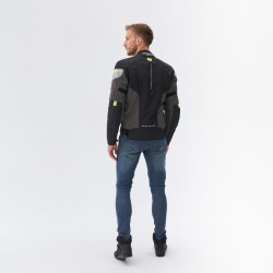 KURTKA TEKSTYLNA REBELHORN SPARK BLACK/GREY/FLUO YELLOW 