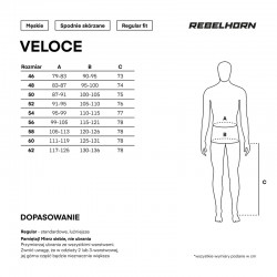 SPODNIE SKÓRZANE REBELHORN VELOCE BLACK/WHITE 