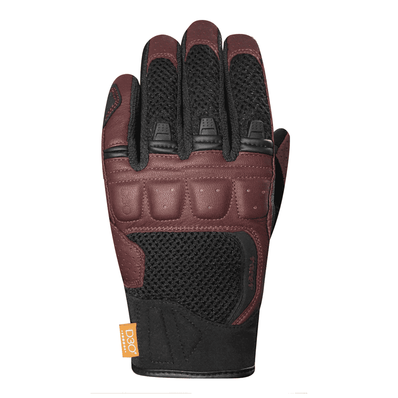 RĘKAWICE SKÓRZANO-TEKSTYLNE RACER LADY RONIN F BLACK/BURGUNDY 