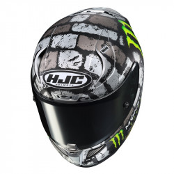 KASK HJC R-PHA-11 CRUTCHLOW SILVERSTONE BLACK/SILVER/FLO YELLOW 