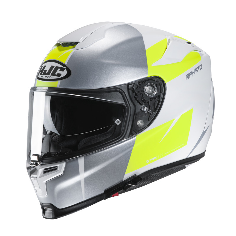 KASK HJC R-PHA-70 TERIKA WHITE/GREY/FLO YELLOW 