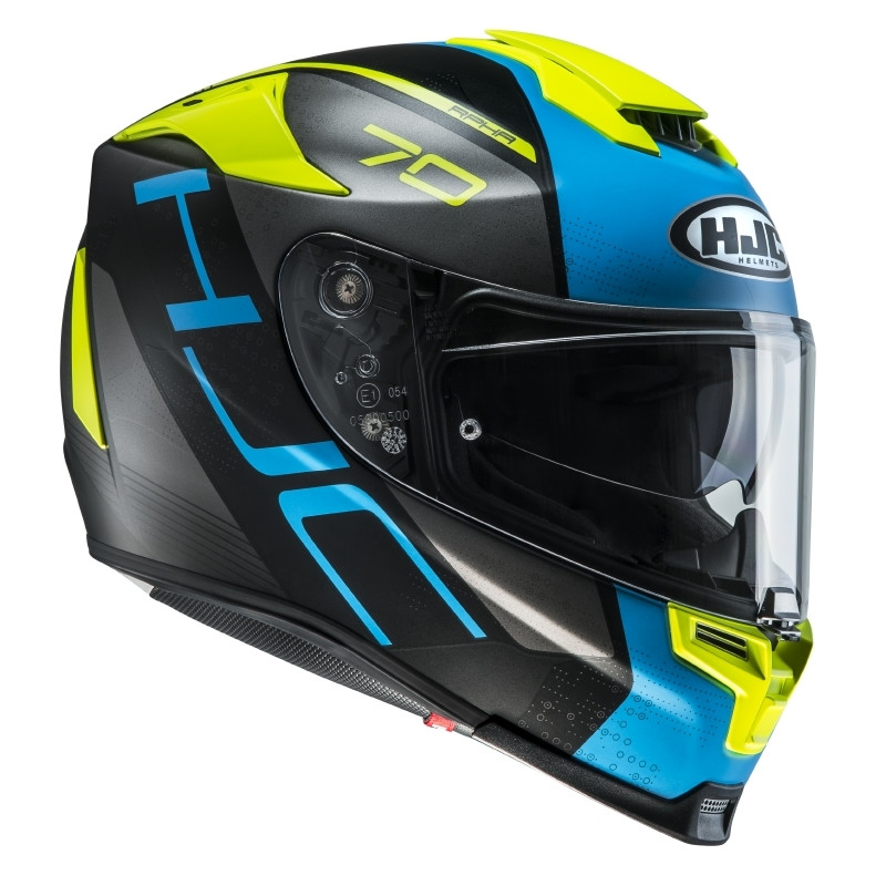 KASK HJC R-PHA-70 VIAS FLUO YELLOW/BLUE 