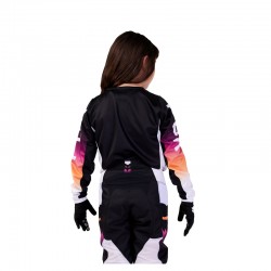 BLUZA FOX JUNIOR 180 FLORA BLACK  ENDURO CROSS