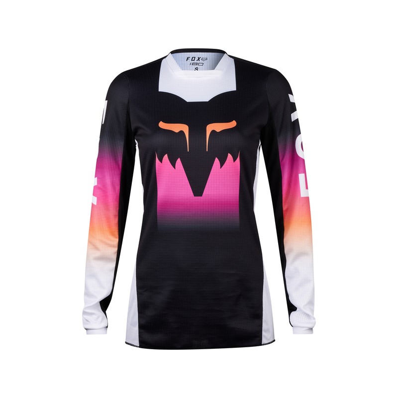 BLUZA FOX LADY 180 FLORA BLACK/PINK  ENDURO CROSS