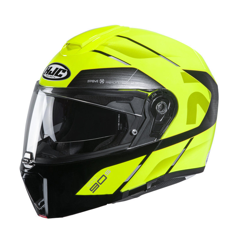 KASK HJC R-PHA-90S BEKAVO FLO YELLOW/BLACK/GREY 