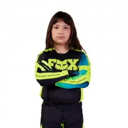 BLUZA FOX JUNIOR 360 STREAK BLACK/YELLOW  ENDURO CROSS