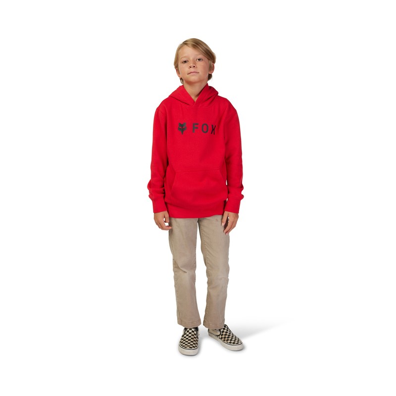 BLUZA Z KAPTUREM FOX JUNIOR ABSOLUTE FLAME RED  ENDURO CROSS