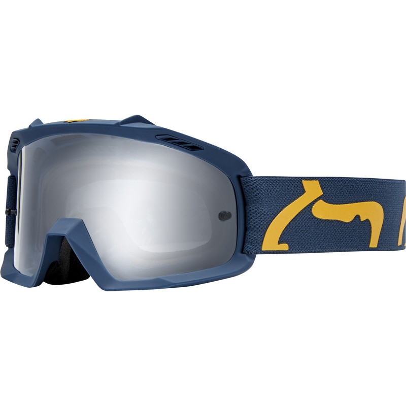 GOGLE FOX JUNIOR AIR SPACE RACE NAVY/YELLOW - SZYBA CLEAR ENDURO CROSS