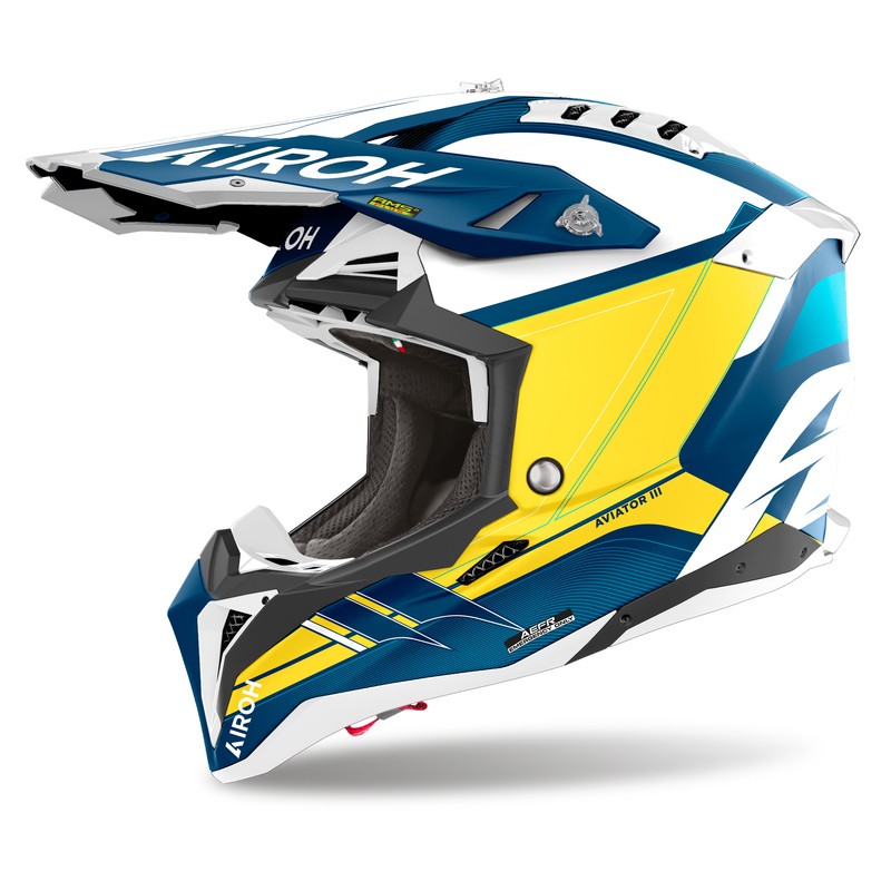 KASK AIROH AVIATOR 3 SABER BLUE MATT 
