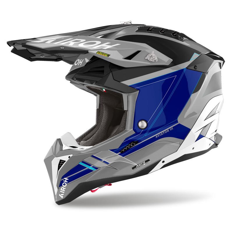 KASK AIROH AVIATOR 3 SABER BLUE GLOSS 
