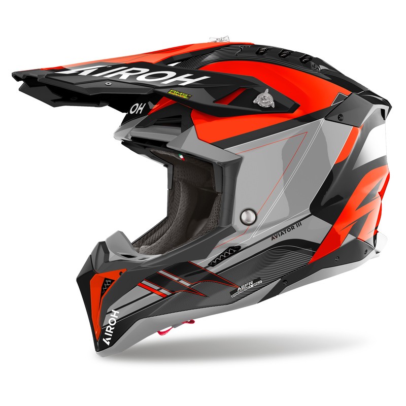 KASK AIROH AVIATOR 3 SABER ORANGE GLOSS 