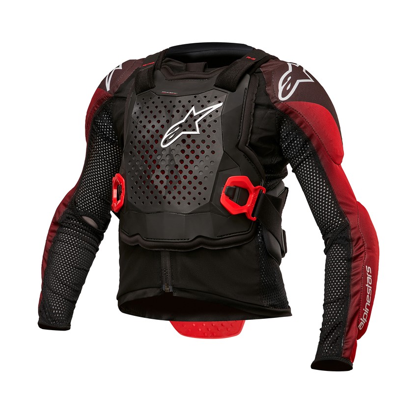 KOSZULKA Z OCHRANIACZAMI ALPINESTARS JUNIOR BIONIC TECH  PROTECTION BLACK WHITE RED 