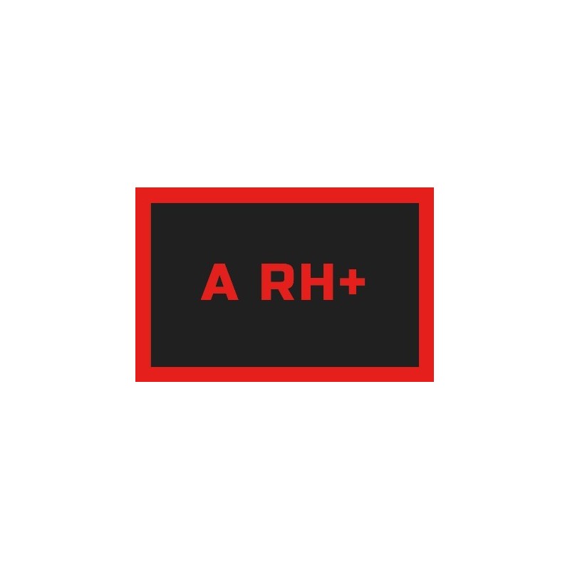 ODZNAKA NA RZEP REBELHORN GRUPA KRWI A RH+ BLACK/RED 