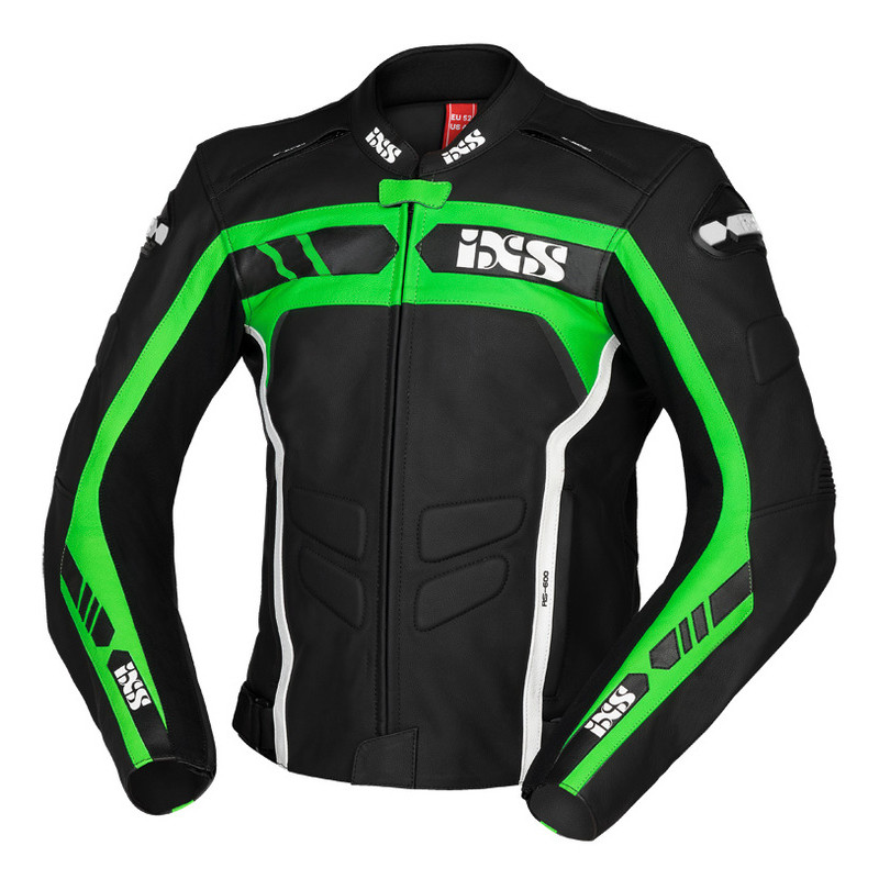 KURTKA SKÓRZANA IXS RS-600 BLACK/GREEN/WHITE 