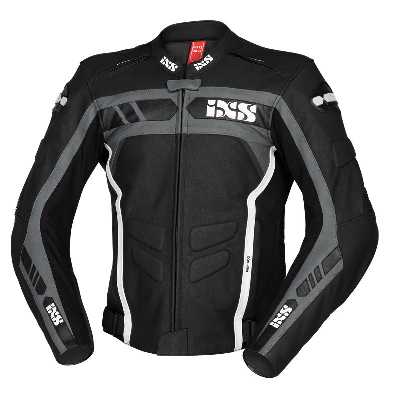 KURTKA SKÓRZANA IXS RS-600 BLACK/GREY/WHITE 