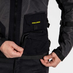 KURTKA TEKSTYLNA REBELHORN BRUTALE DARK GREY/BLACK/FLO YELLOW 