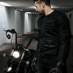 KURTKA TEKSTYLNA REBELHORN BRUTALE DARK GREY/BLACK/FLO YELLOW 