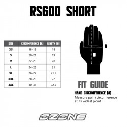 RĘKAWICE SKÓRZANE OZONE RS600 SHORT BLACK/FLO YELLOW 