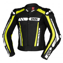 KOMBINEZON SKÓRZANY 2 CZ. IXS RS-800 BLACK/YELLOW/WHITE 