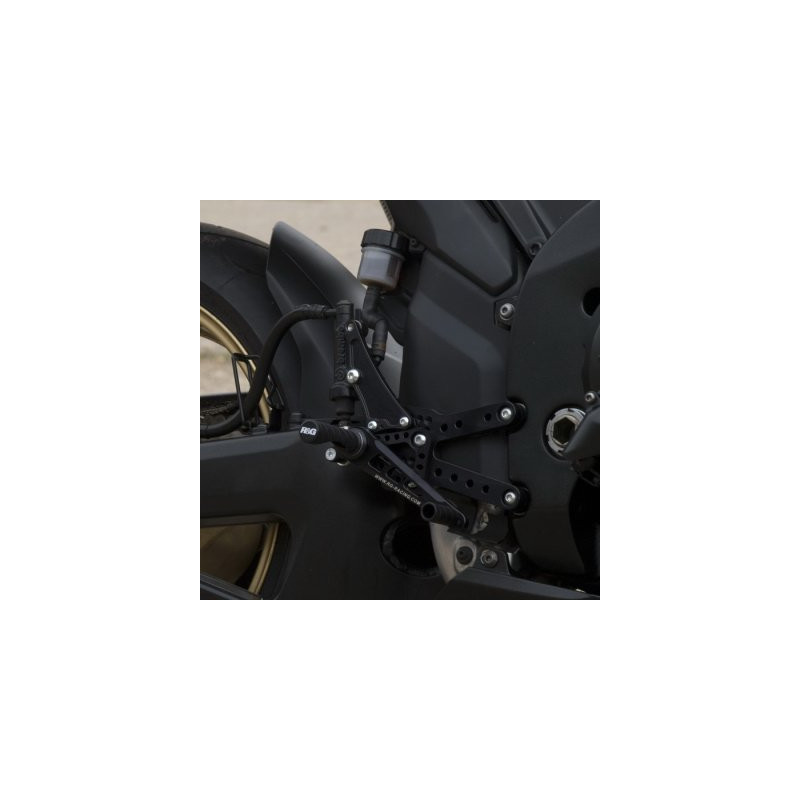 PODNÓŻKI REGULOWANE, YAMAHA YZF-R1 07-08, ZESTAW, BLACK