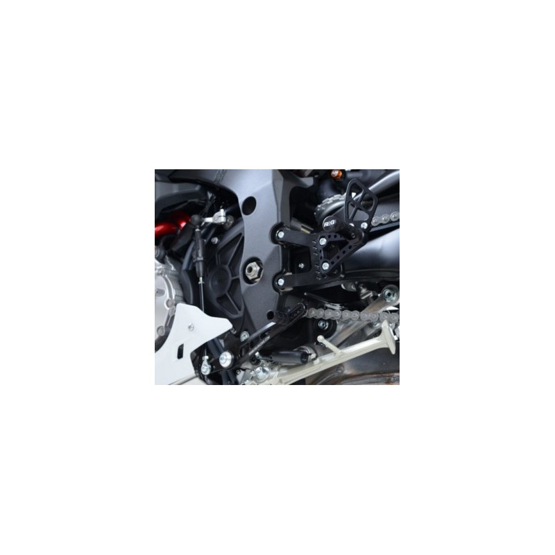 PODNÓŻKI REGULOWANE, YAMAHA YZF-R1 / R1M 15-, ZESTAW, BLACK