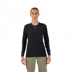 KOSZULKA ROWEROWA Z DŁUGIM RĘKAWEM FOX LADY DEFEND THERMAL LUNAR BLACK  ENDURO CROSS