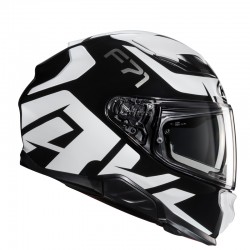KASK HJC F71 BARD BLACK/WHITE 