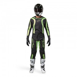 BLUZA MOTOCYKLOWA ALPINESTARS FLUID LURV BLACK YELLOW FLUO 