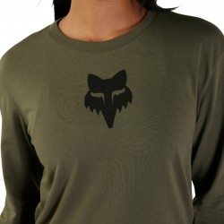 KOSZULKA Z DŁUGIM RĘKAWEM FOX LADY FOX HEAD OLIVE GREEN  ENDURO CROSS
