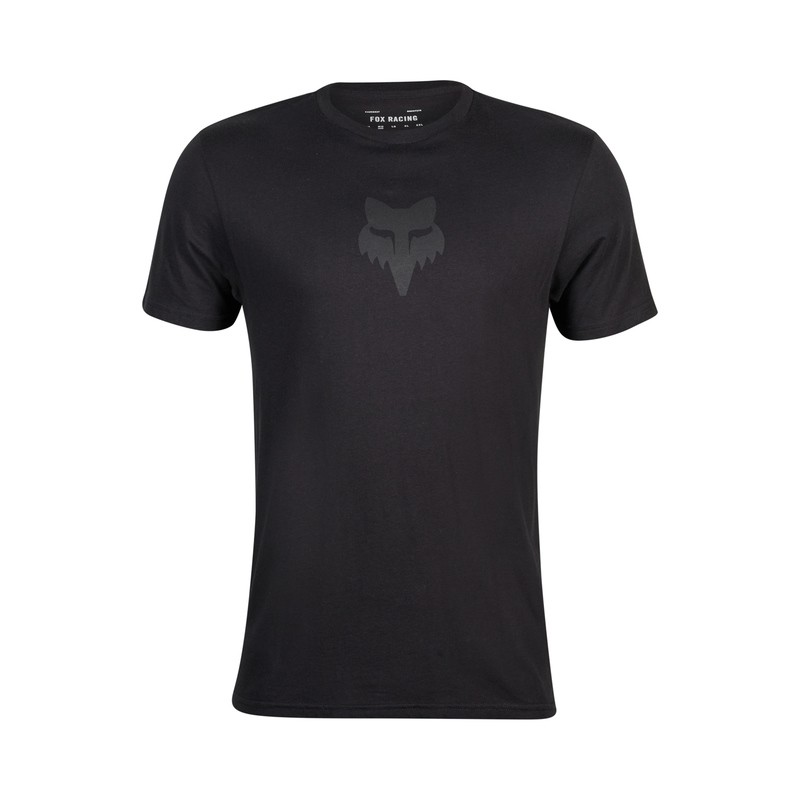 T-SHIRT FOX FOX HEAD BLACK/BLACK  ENDURO CROSS