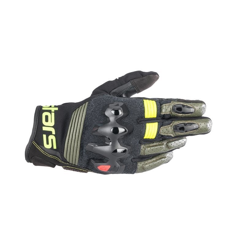 RĘKAWICE SKÓRZANE ALPINESTARS HALO FOREST/BLACK/FLUO YELLOW 