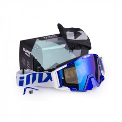 GOGLE IMX SAND BLUE/WHITE - SZYBA BLUE IRIDIUM + CLEAR (2 SZYBY W ZESTAWIE) ENDURO CROSS