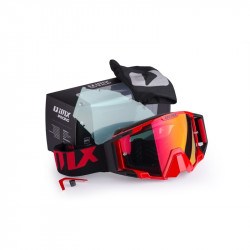 GOGLE IMX SAND RED/BLACK MATT - SZYBA RED IRIDIUM + CLEAR (2 SZYBY W ZESTAWIE) ENDURO CROSS