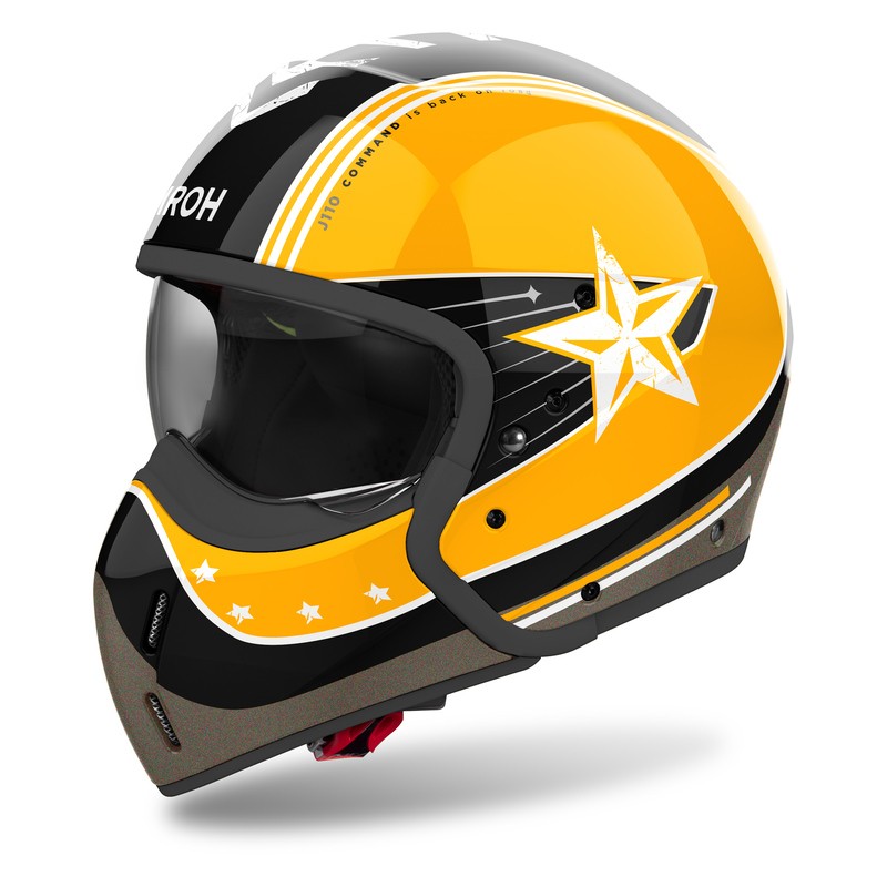KASK AIROH J110 COMMAND YELLOW GLOSS 