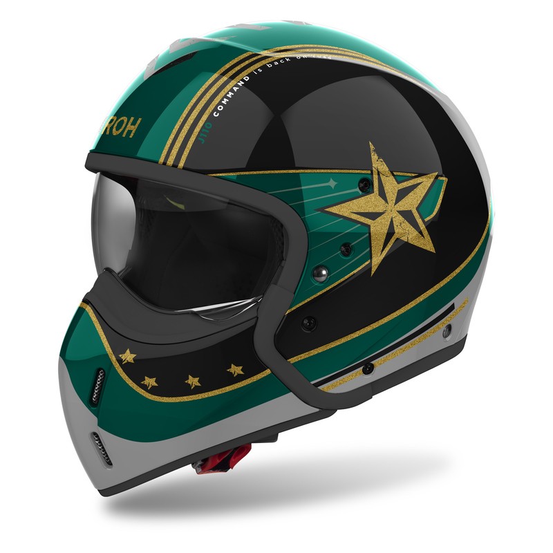 KASK AIROH J110 COMMAND MINT GREEN GLOSS KASK AIROH J110 COMMAND MINT GREEN GLOSS